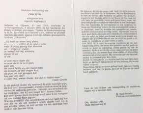1983 bidprentje Cor Suijs