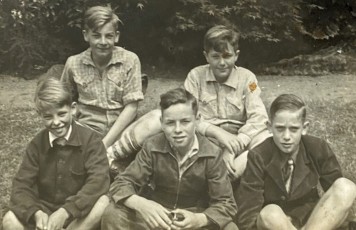 1950 Cees en Rinus van Hamond achter en Piet Koelink Jan van der Zanden en Wim van Boxtel voorgrond