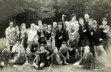 1956 kamp Esbeek Piet Bloem Martien Habraken kapelaan van Gorp en zoon van boer-meneer van Dal