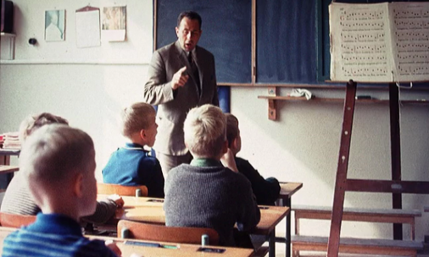 Foto: de opleidingsklas in de “boerenschool”