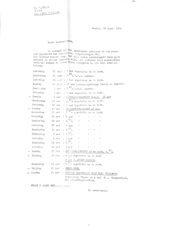 1968 Programma oktober en november