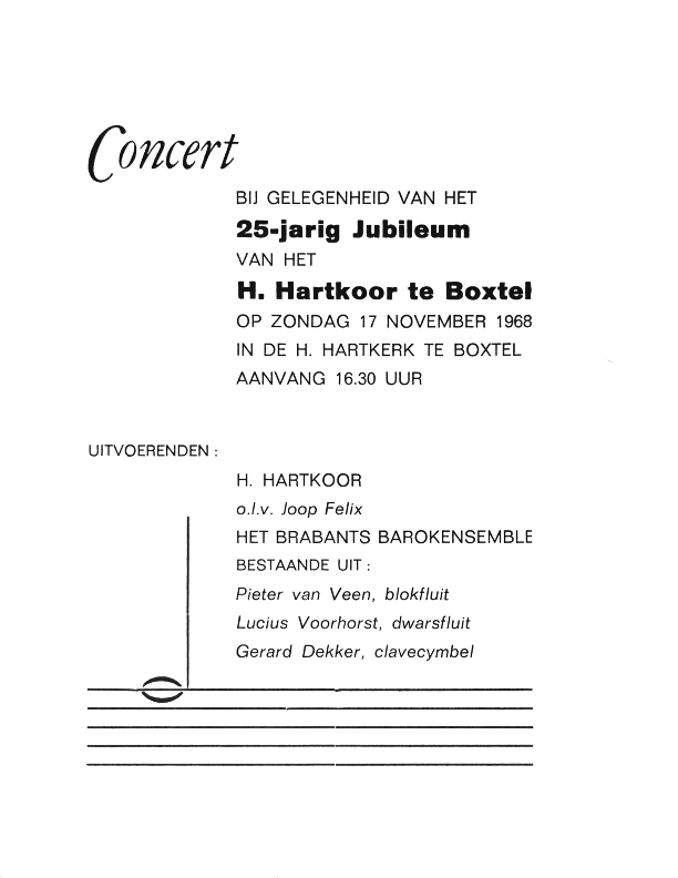 1968 Programmaboekje Jubileumconcert