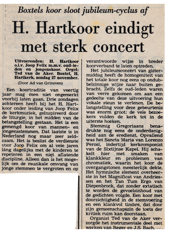 1983 40-jarig jubileum Recensie slotconcert