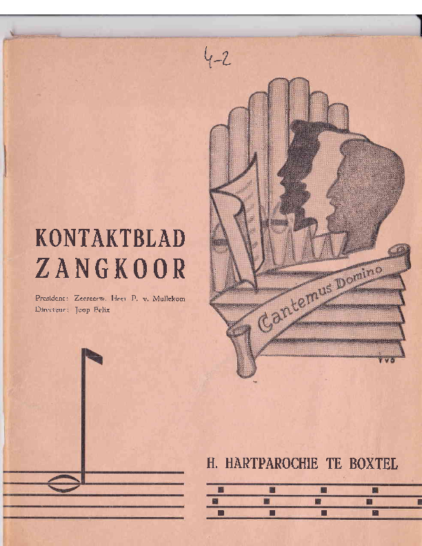 1966 Kontaktblad Zangkoor;jg.4-2 1966