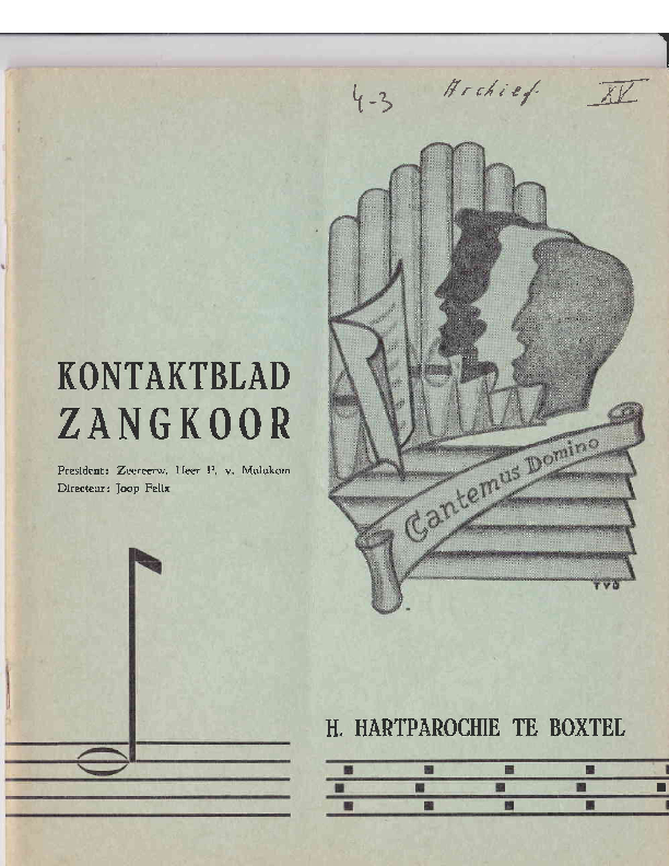 1966 Kontaktblad Zangkoor;jg.4-3 1966