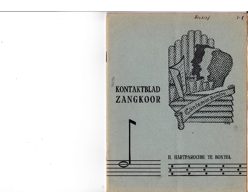 1962 Kontaktblad Zangkoor; jg.1-1 1962