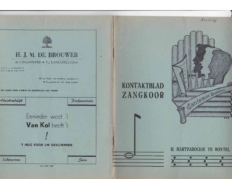 1964 Kontaktblad Zangkoor; jg.1-5 1963