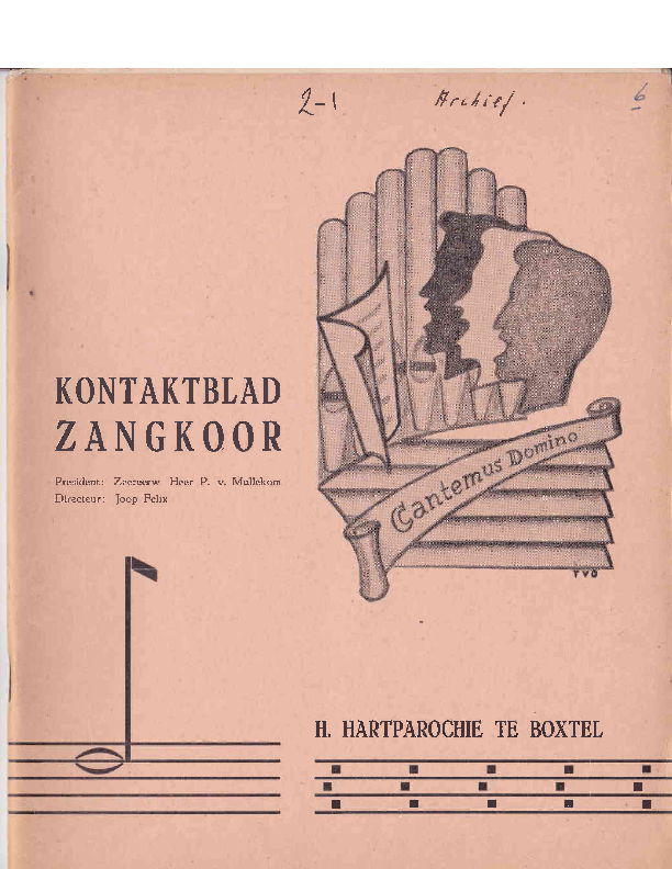 1964 Kontaktblad Zangkoor;jg.2-1 1964