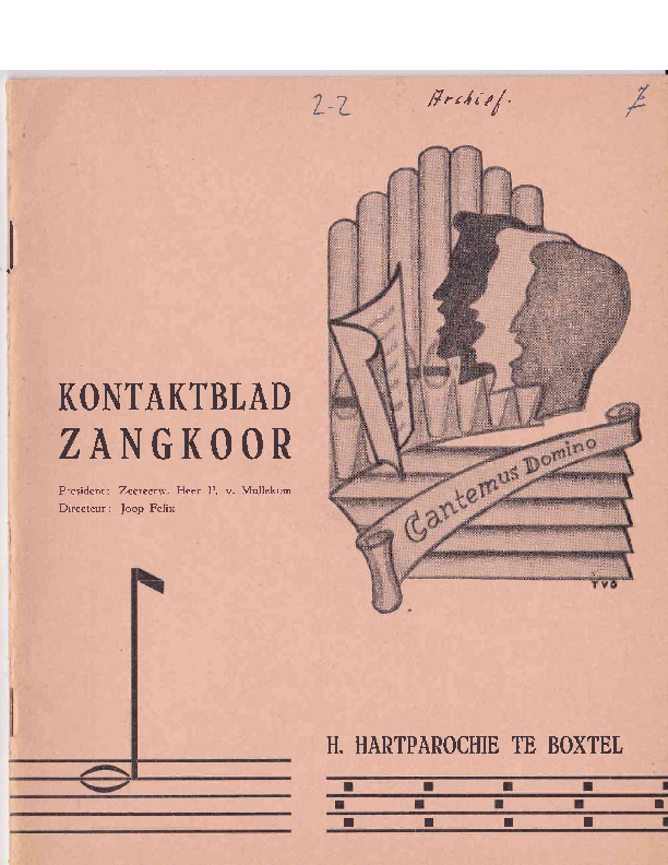 1964 Kontaktblad Zangkoor;jg.2-2 1964