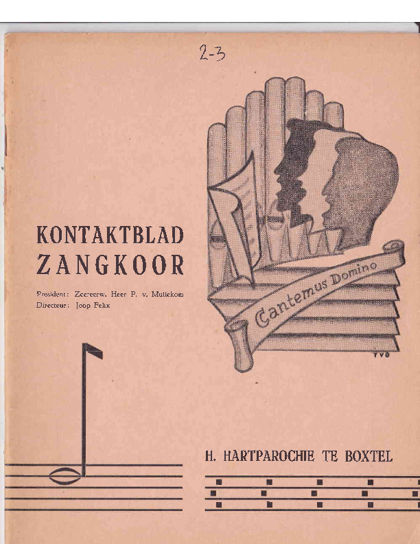 1964 Kontaktblad Zangkoor;jg.2-3 1964