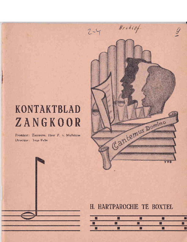 1965 Kontaktblad Zangkoor;jg.2-4. 1964