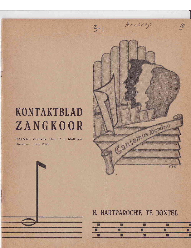 1965 Kontaktblad Zangkoor;jg.3-1 1965