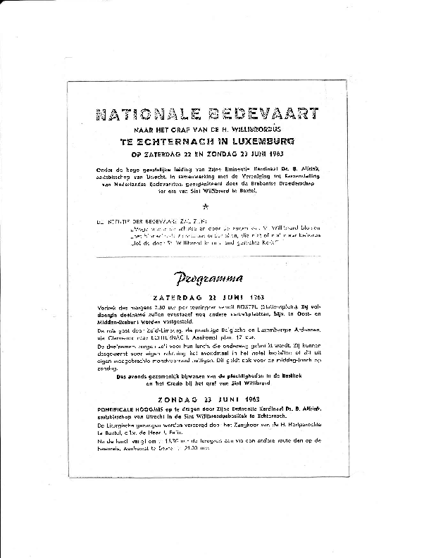 1963 Bedevaart naar Echternach 1963