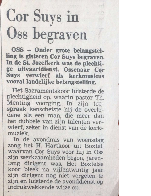 1983 Cor Suijs gestorven