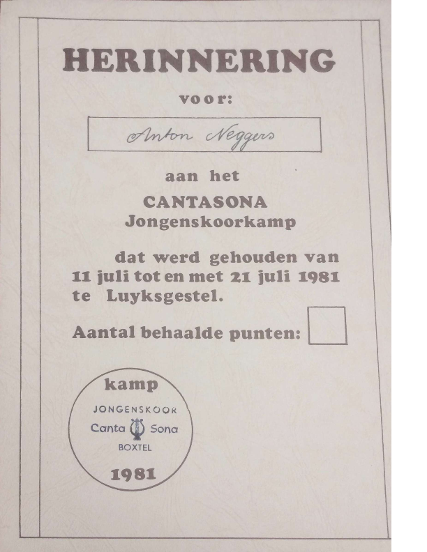 1981 herinnering aan het kamp