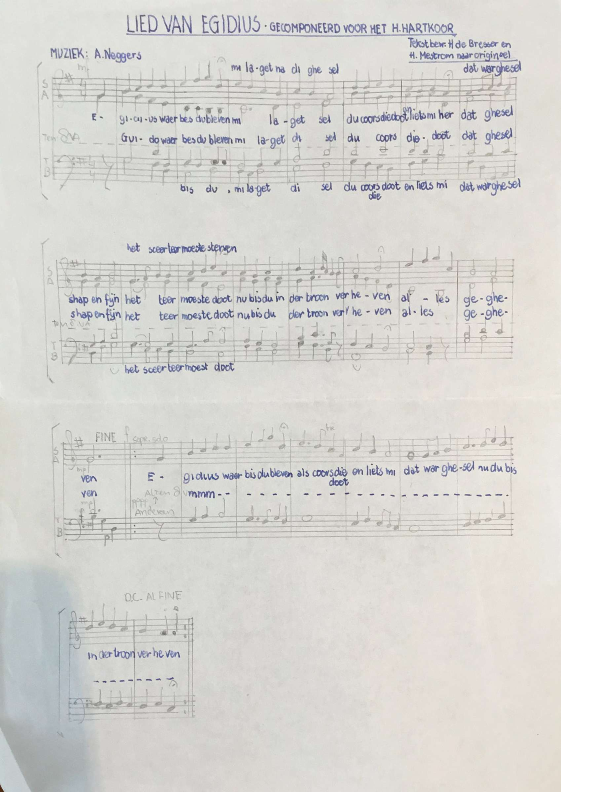 1974 Lied van Egidius – afscheid oudste koorknapen