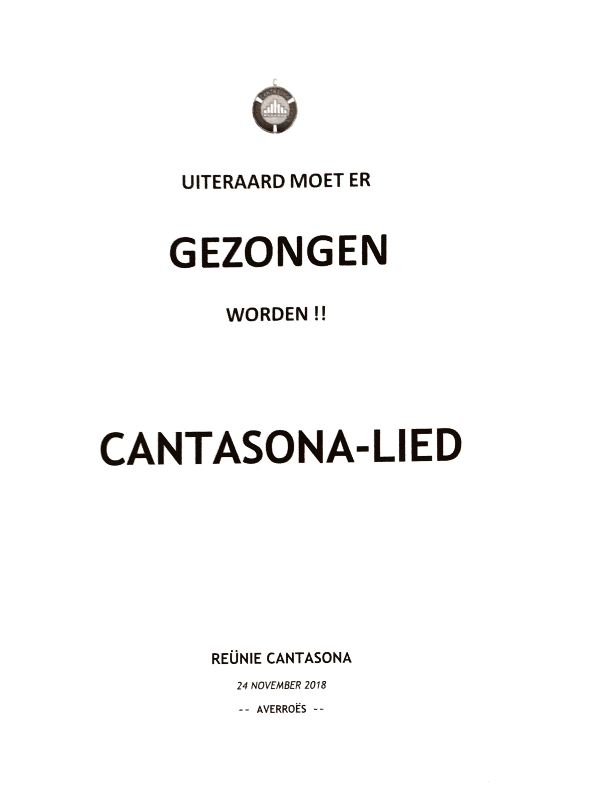 2018 Cantasona lied reünie