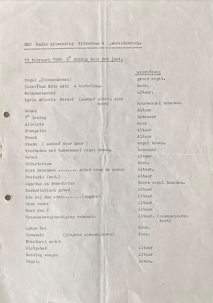 1984 12 februari KRO radio uitzending Hilversum 4 Wereldomroep
