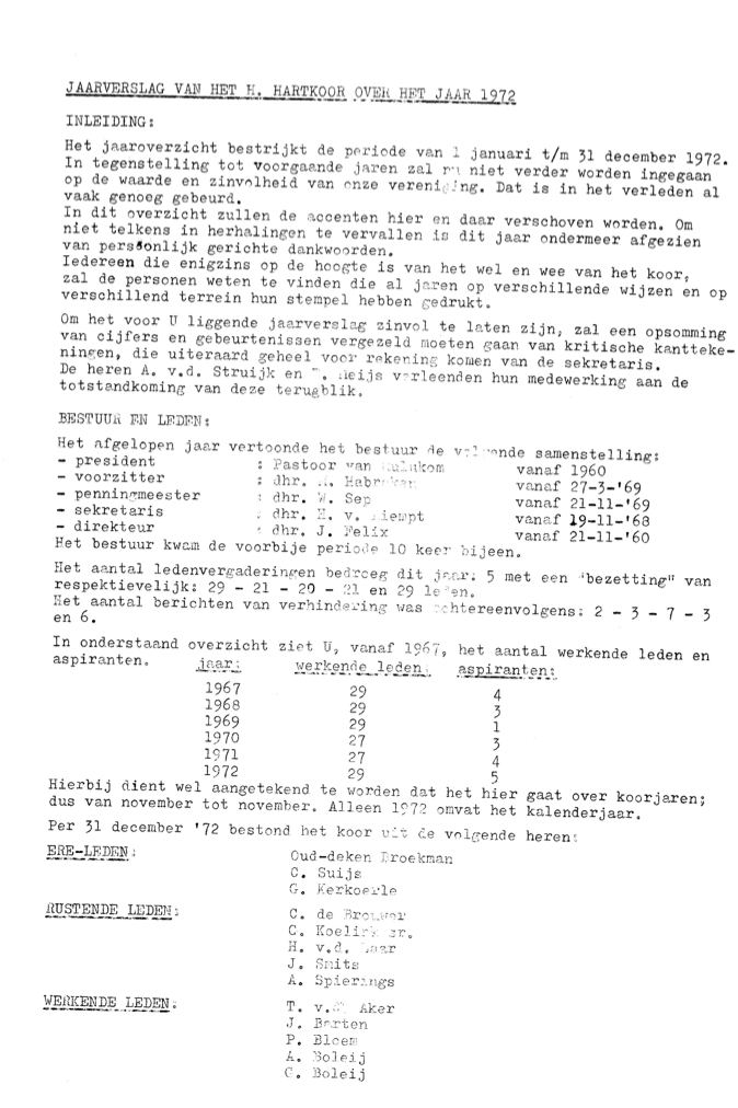 1972 Jaarverslag H. Hartkoor