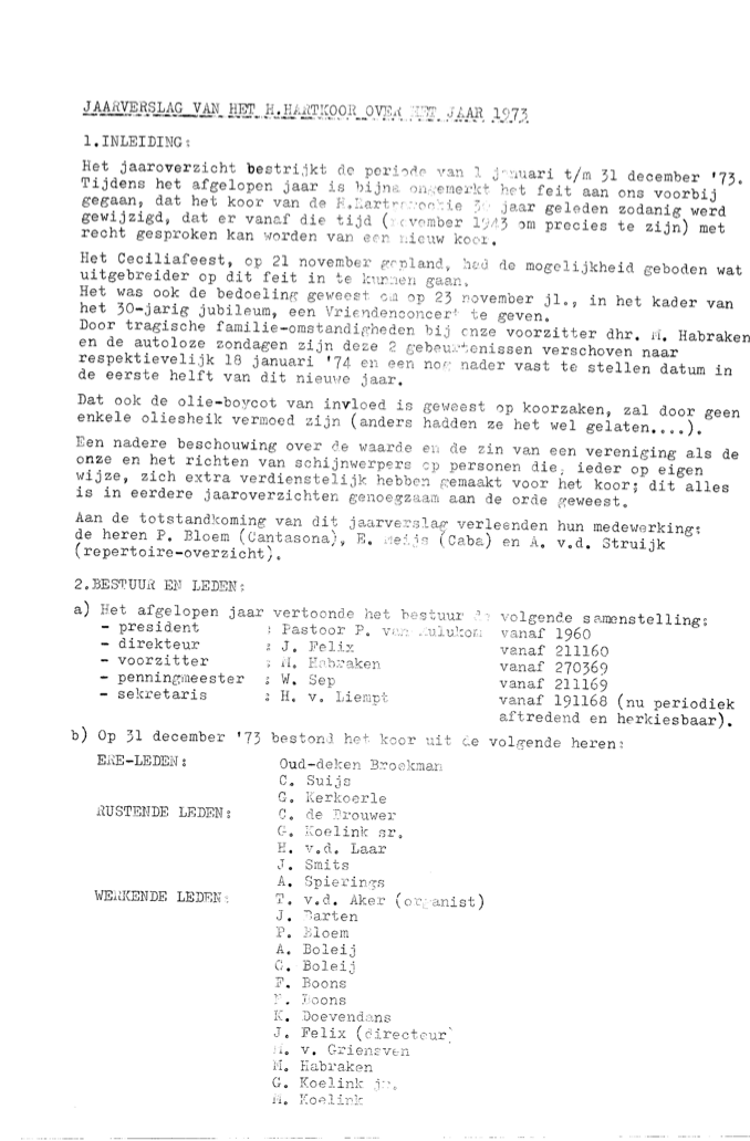 1973 Jaarverslag H. Hartkoor