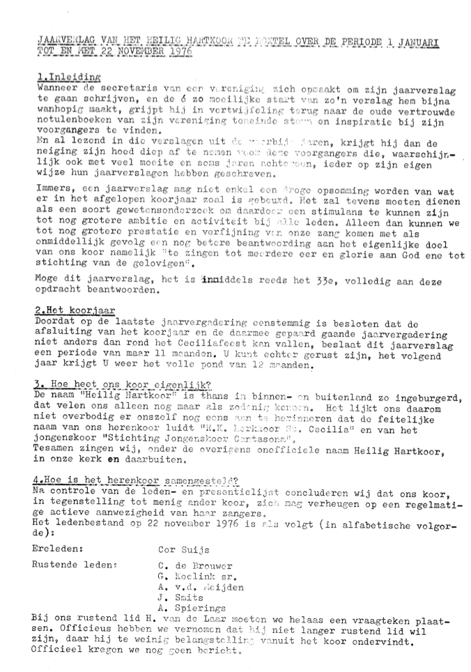 1976 Jaarverslag H. Hartkoor
