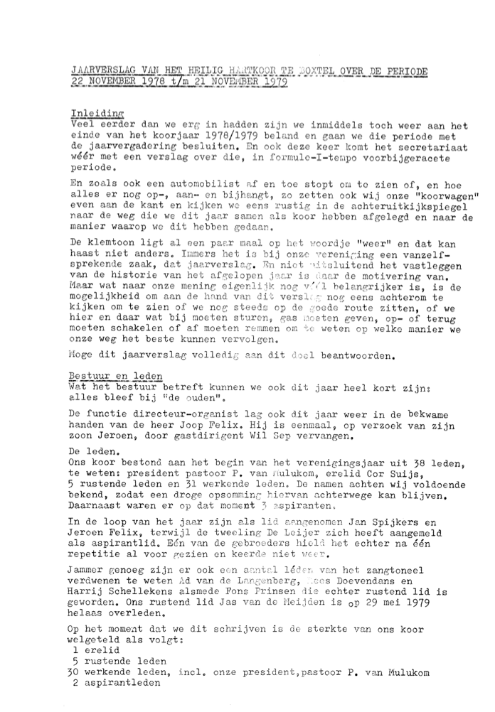 1979 Jaarverslag H. Hartkoor